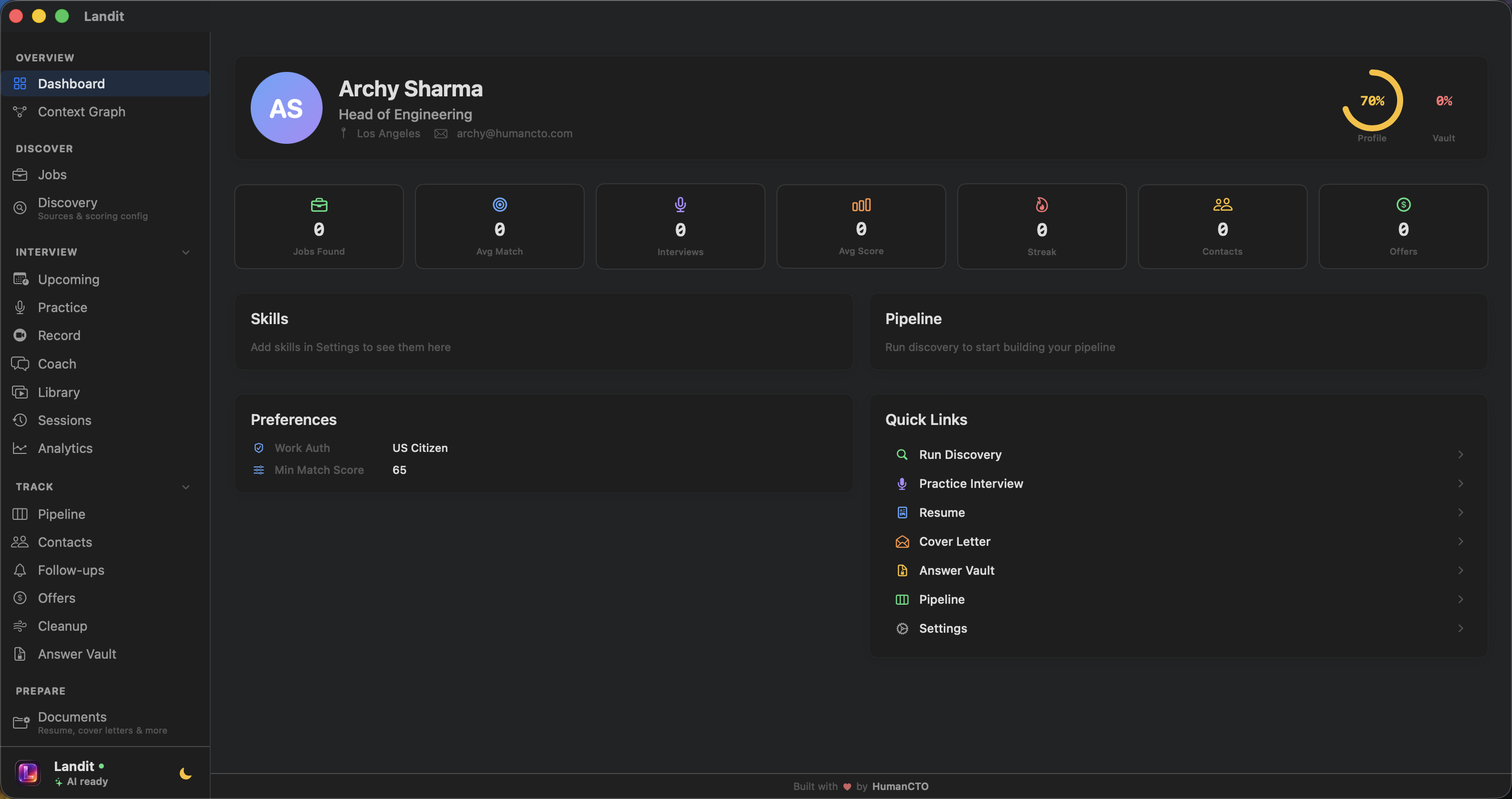 Landit Dashboard